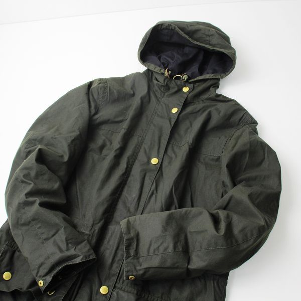 Barbour バブアー WAX DURHAM ダーハム ワックス オイルドコットン フードコート UK8/カーキグリーン【2400013334037】