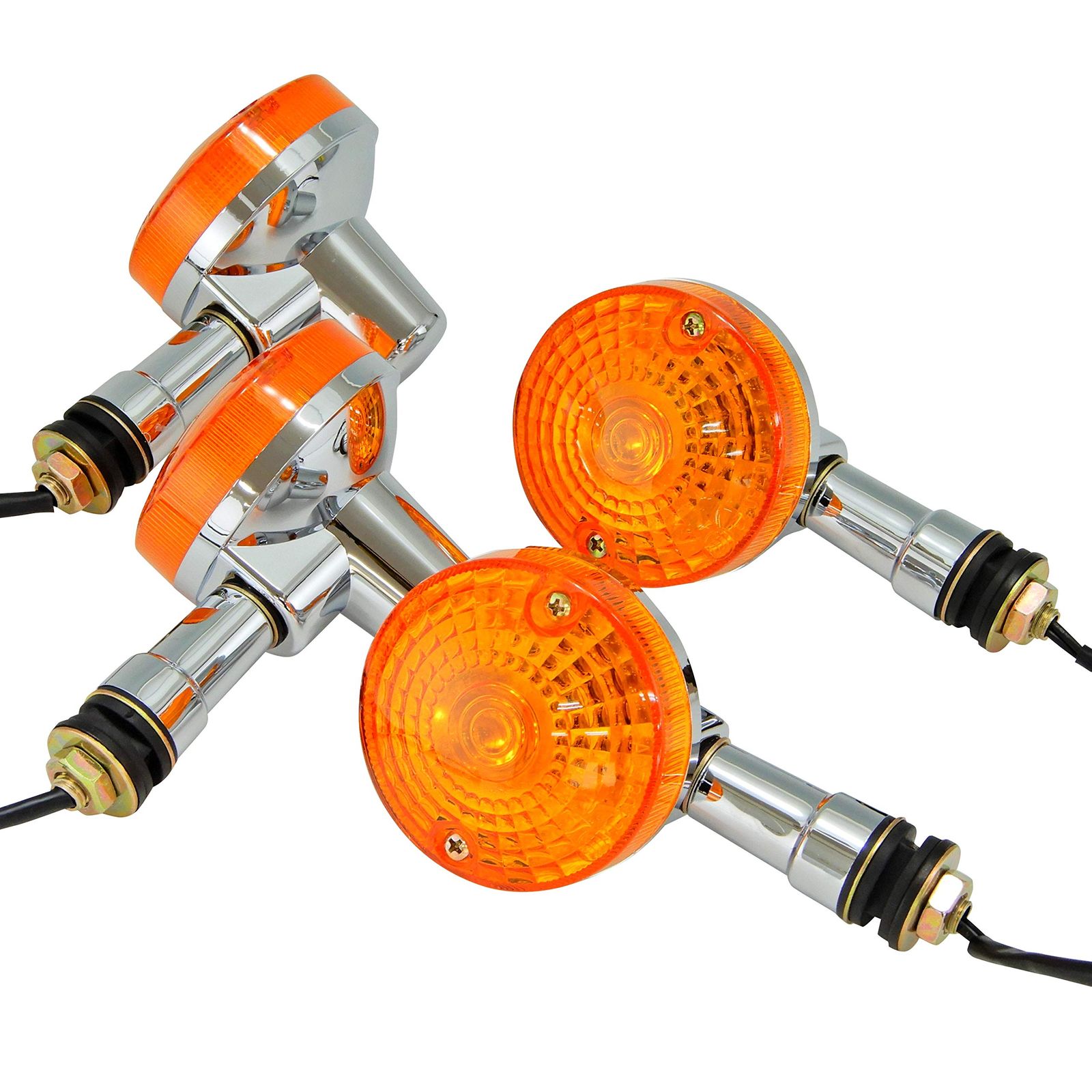 【迅速発送】Ager GSウインカー Zウィンカー 4個 汎用 オレンジ レトロ 旧車 GS400 GS550 GS750E GS1000 ゼファー GT250