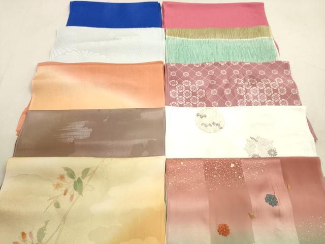 平和屋着物 和装小物 帯揚げ10枚セット 正絹 DAAX2035xg