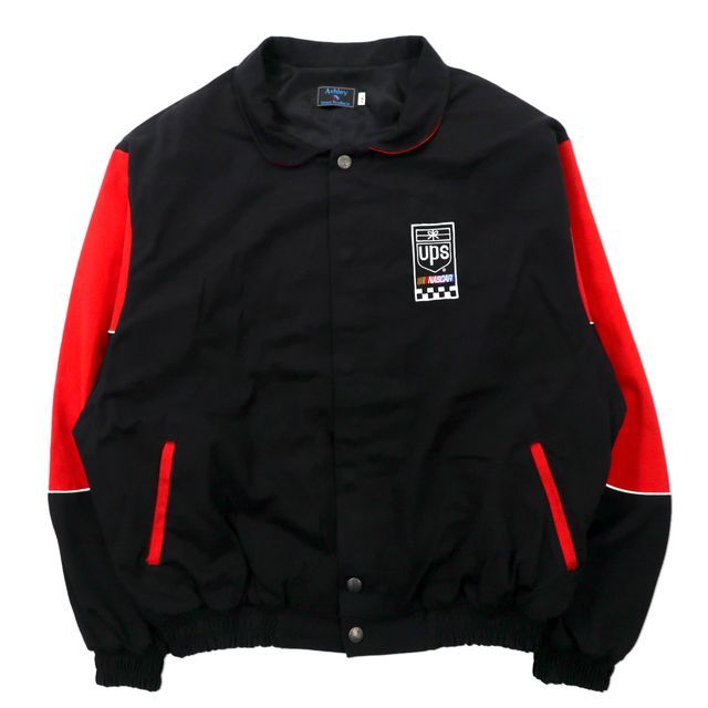 USA製 90年代 Ashley レーシングジャケット XXL ブラック コットン 
