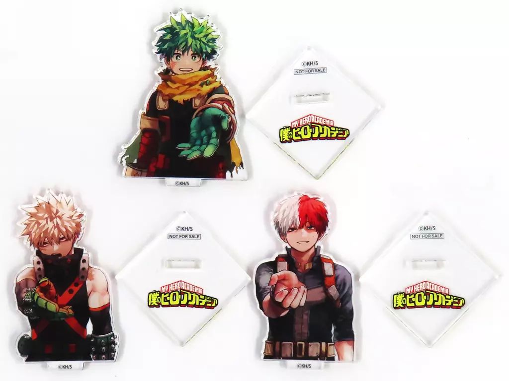 中古】アクリルスタンド・アクリルパネル 緑谷出久＆爆豪勝己＆轟焦凍 
