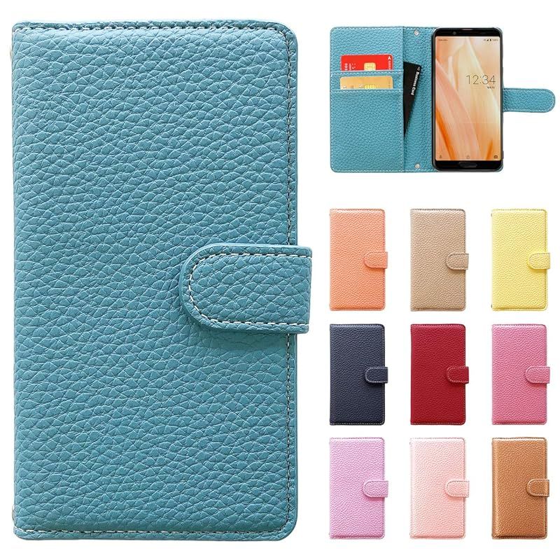 BASIO3 KYV43 ケース 手帳型 カバー 手帳型ケース BASIO 3 手帳 スマホケース スマホカバー KYV43ケース KYV43カバー ベイシオ3 ハンドあり上品 【NB】 ターコイズブルー 0