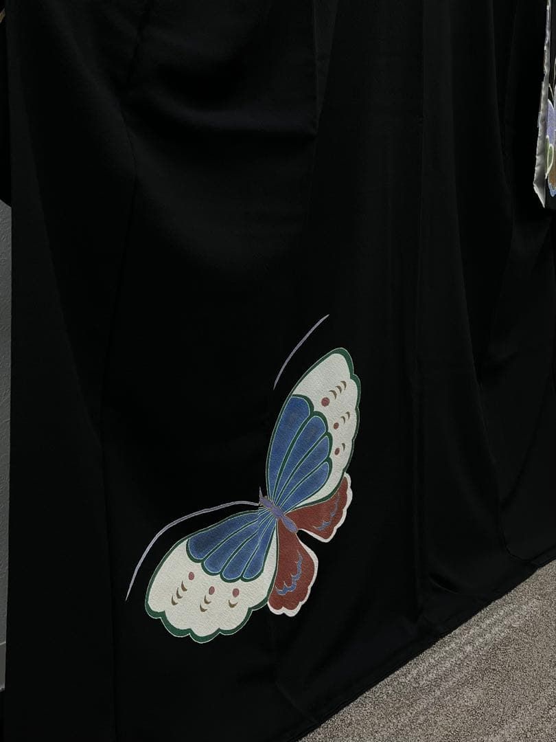 ジュサブロー 辻村寿三郎 落款入 振袖 手描き友禅 金彩 ちりめん 正絹