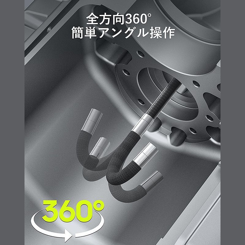自動車メカニックやメンテナンス技術者向けのライト付き5インチIPSビデオ検査カメラ-1.55メートル