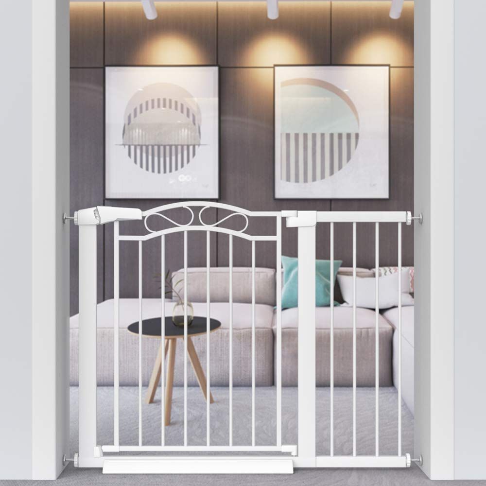 扉開閉式 安全ゲート セーフティー ペット柵 ペットゲート オートクローズ機能 育児用品 突っ張り式 ベビーフェンス 取付幅103-110CM ベビーゲート Mornyray