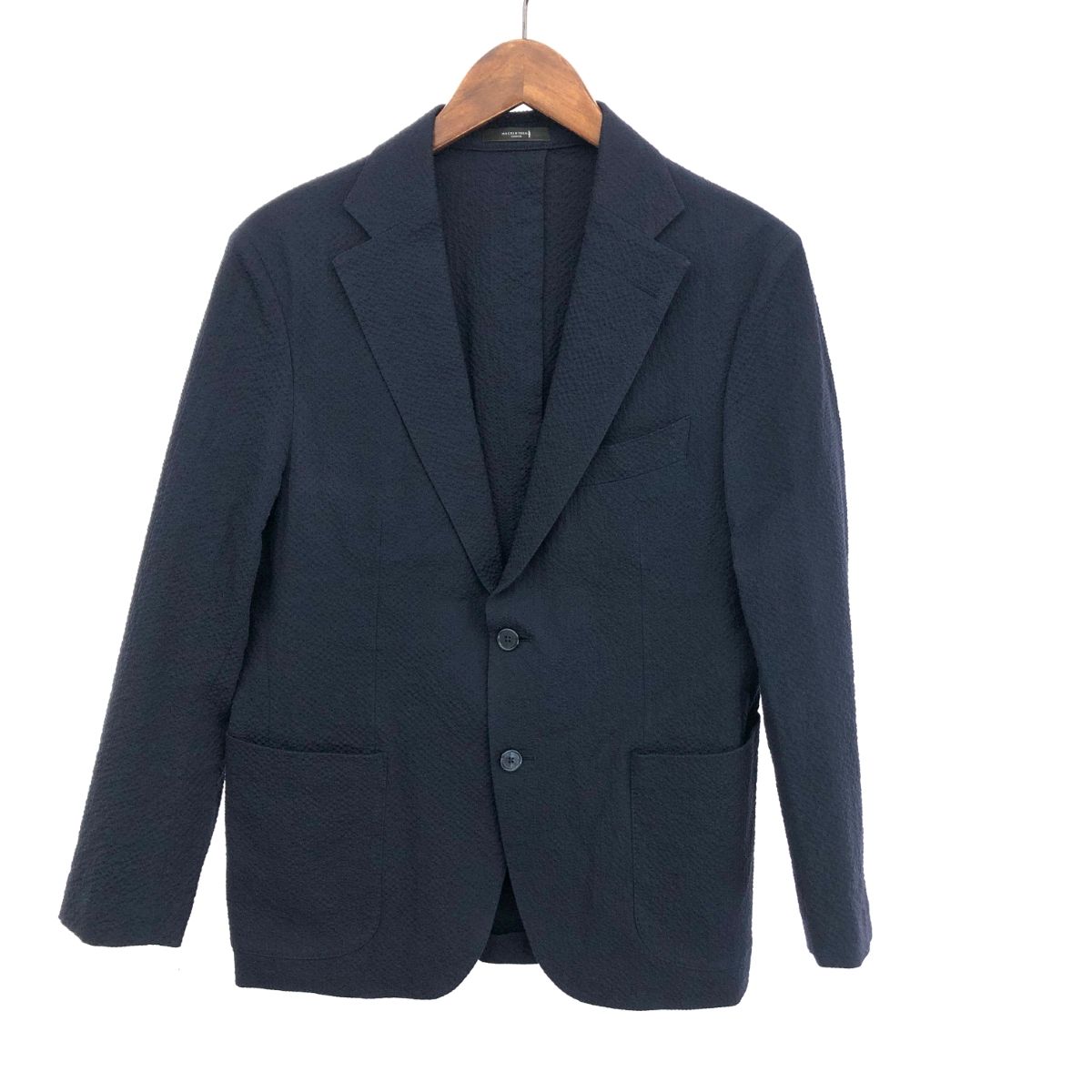 【美品】 マッキントシュロンドン テーラードジャケット　シアサッカー ネイビー 良好 MACKINTOSH LONDON マッキントッシュロンドン シアサッカー