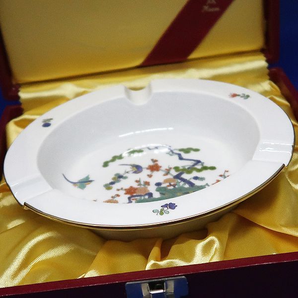 MEISSEN - 未使用 Meissen マイセン シノワズリ 柿右衛門 盆栽 多彩　灰皿 ③ 未使用 Meissen マイセン シノワズリ 柿右衛門 盆栽 多彩 灰皿
