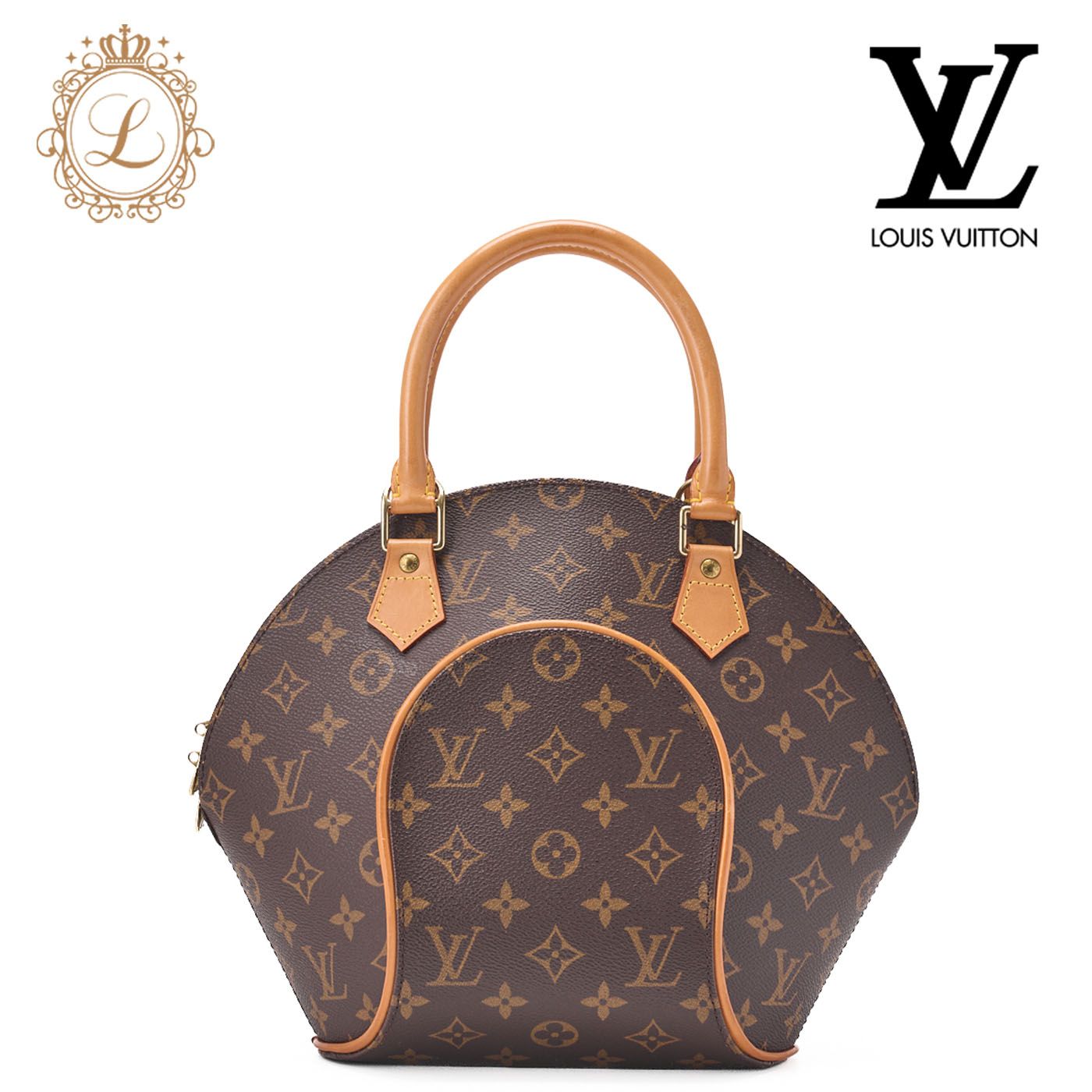 LOUIS VUITTON ルイヴィトン モノグラム エリプスPM M51127 ブラウン ハンドバッグ ゴールド金具