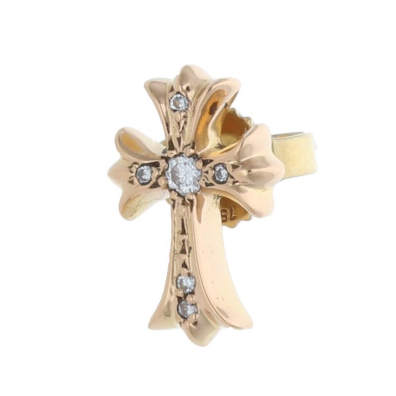 クロムハーツ 22K CH CRS 2 FAT P/DIA/CHクロスファットスタッド PAVE