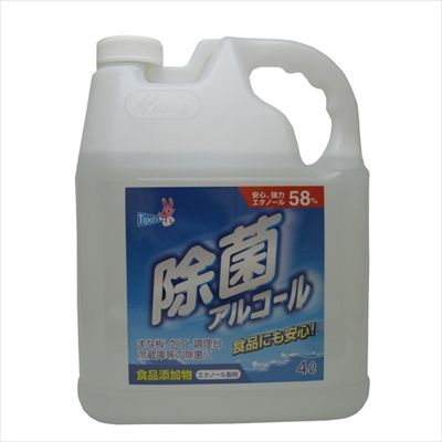まとめ買い-4点セット 食品添加物 除菌アルコール ４Ｌ 友和 消毒用アルコール