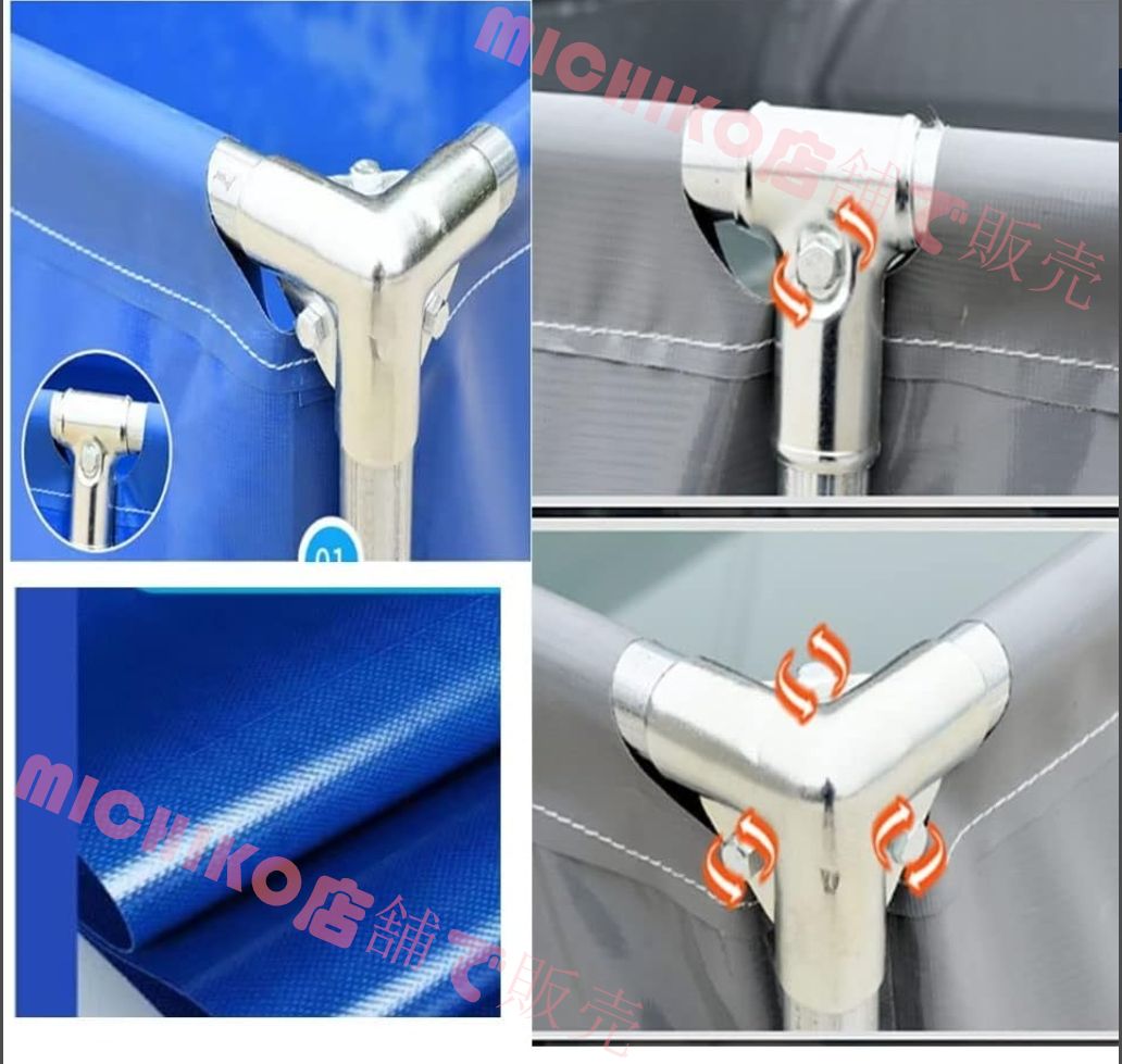 大型養殖用プール プールアボーブグラウンドアクアリウム PVCキャンバスプール池 キャンバス養魚池 鯉の飼育用プール 大型養殖用プール 色 青 サイズ 2x1.5x0.7cm ブルー 2x1.5x0.7cm