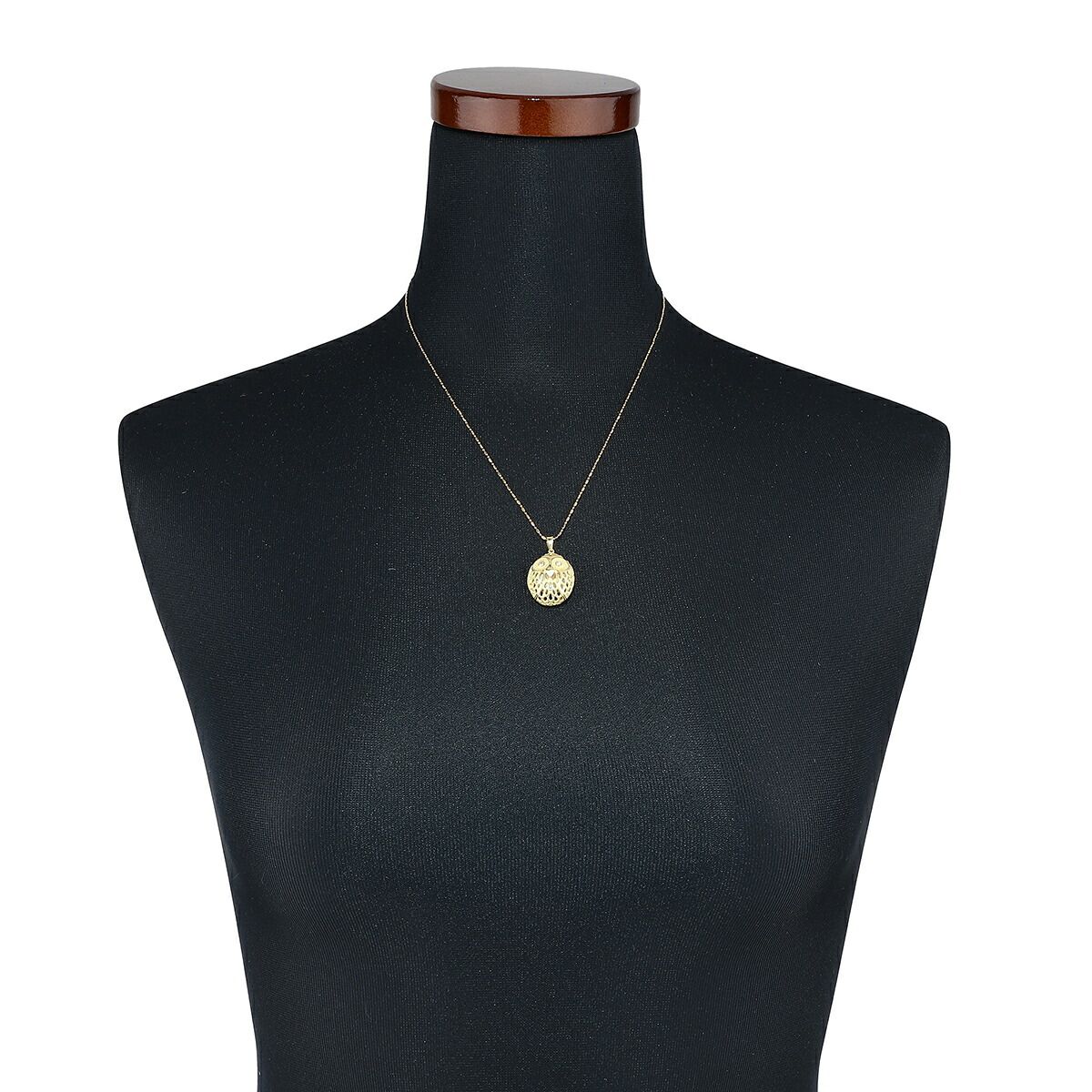 フクロウモチーフペンダントネックレス 真珠 12.0mm ダイヤモンド K18  