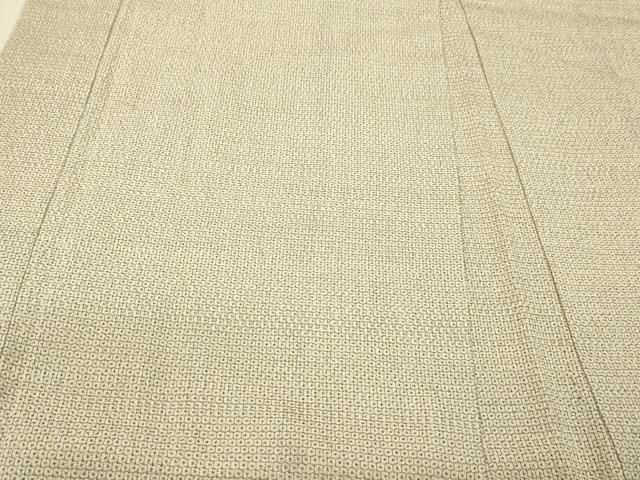 平和屋着物＃男性 白鷹お召 長羽織 110亀甲 総詰め キングサイズ 正絹