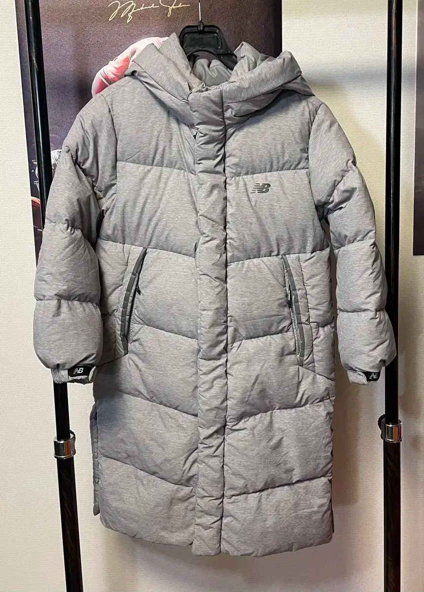 New Balance ニューバランス キッズ グレー ダウン ダウンジャケット ロング丈 130