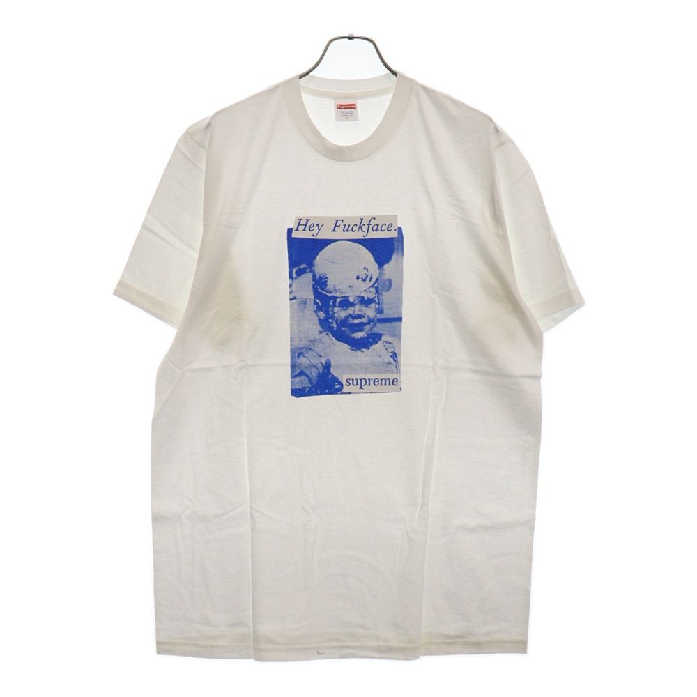 SUPREME (シュプリーム) 18SS Hey FUCK Face Tee ヘイ ファックフェイス フロントフォトプリント半袖Tシャツ ホワイト