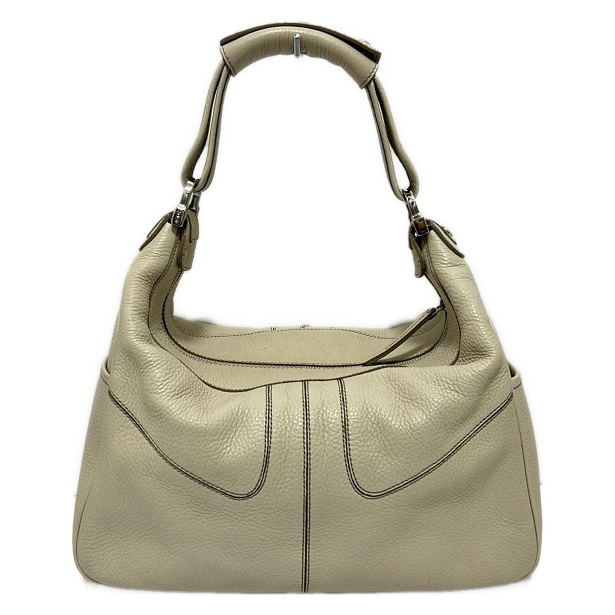 代引可。 TOD S トッズ ショルダーバッグ - アイボリー レザー 軽量