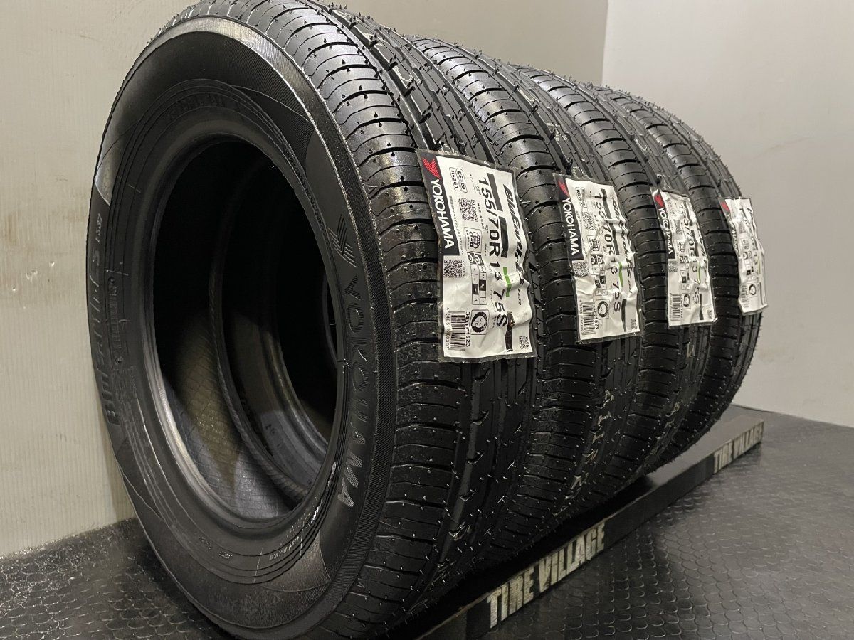 新品 23年製 YOKOHAMA BluEarth-Es ES32 155/70R13 13インチ 夏タイヤ 4本 バモス ピクシスエポック  ミライース等　(VTH759)