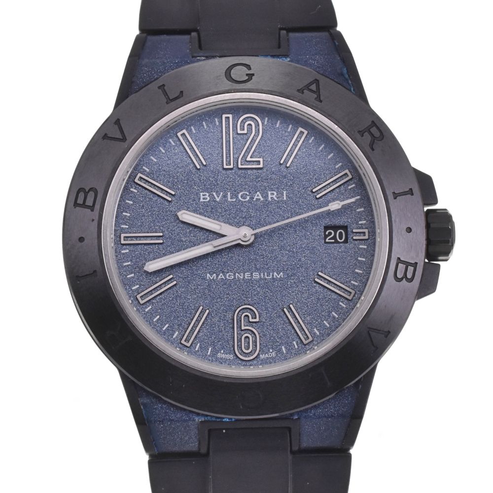 ブルガリ BVLGARI DG41SMC ディアゴノ マグネシウム デイト 自動巻き メンズ美品 C#133109