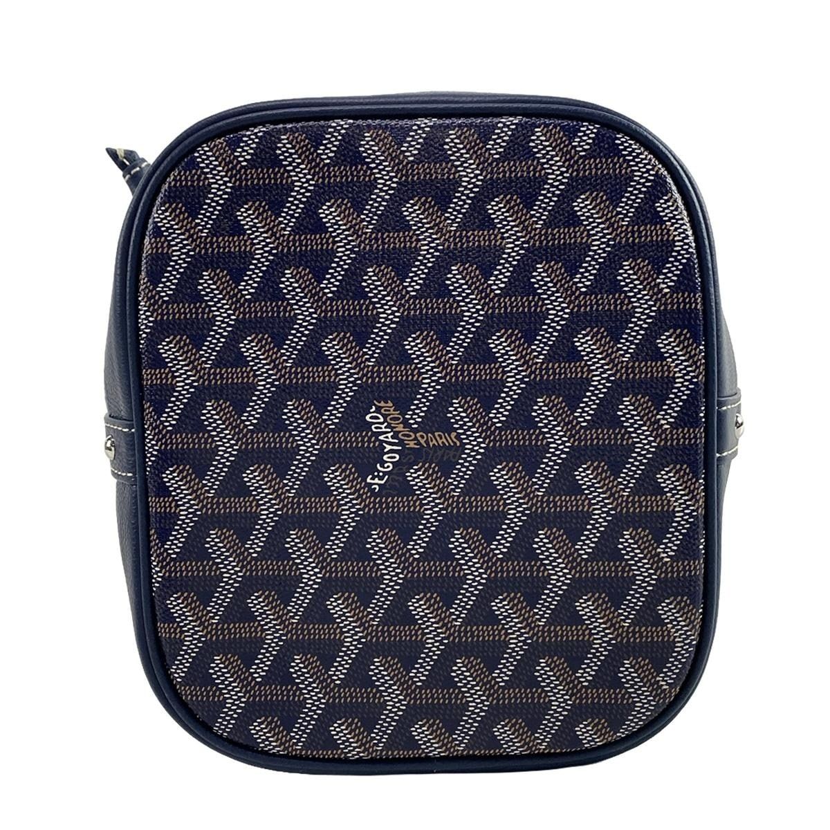 GOYARD(ゴヤール) ショルダーバッグ美品 プティ・フロ バケットバッグ PM ネイビーブルー レザー - メルカリ