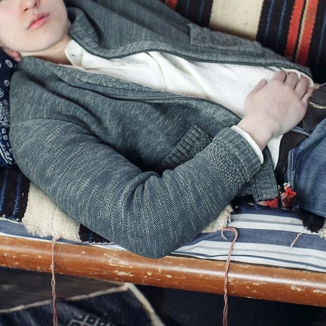 RRL ダブルアールエル スエードトリム コットンブレンド ジップ