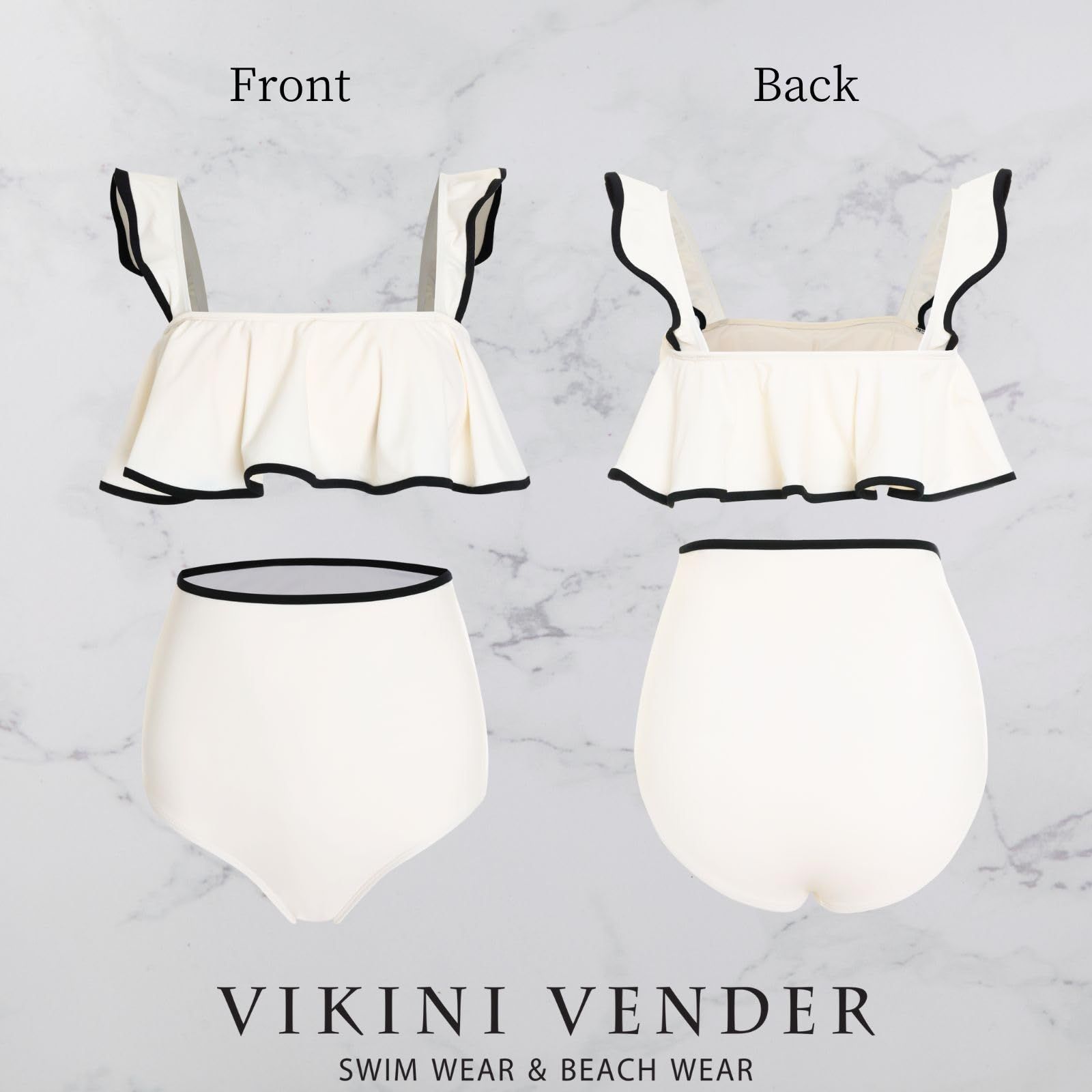 ビキニベンダー　水着　ハイウエスト　アイボリー ハイウエスト Vikini Vender(ビキニベンダー) 水着・ビーチ