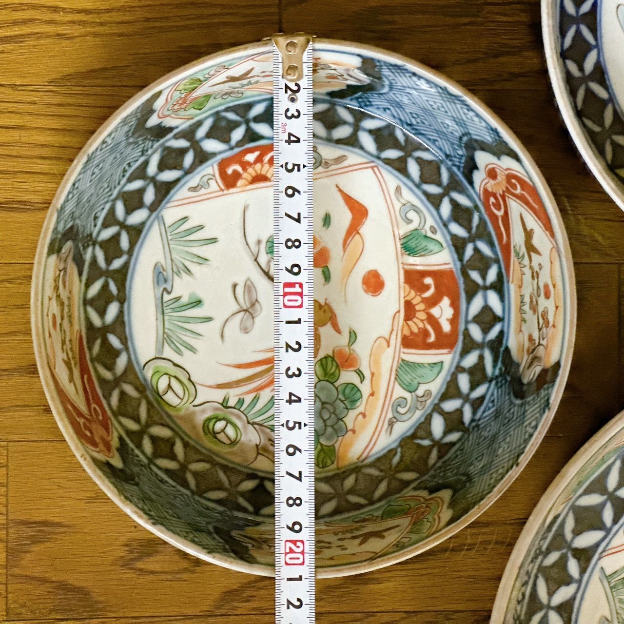 古伊万里 色絵 深鉢 三重鉢 三つ鉢 三つ組鉢 大鉢 3点セット 鳳凰 盛り