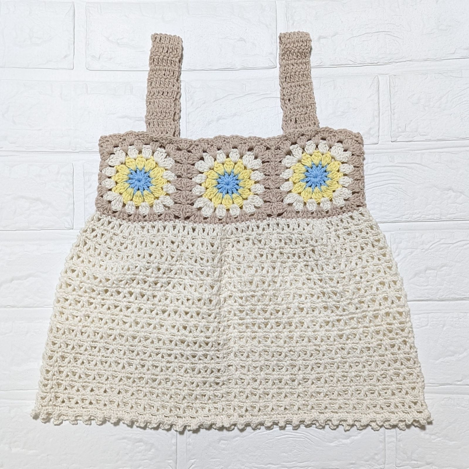 ハンドメイド　ベビーワンピース　70cm〜80㎝ 一点物］ハンドメイド ベビー ワンピース チュニック ＊145