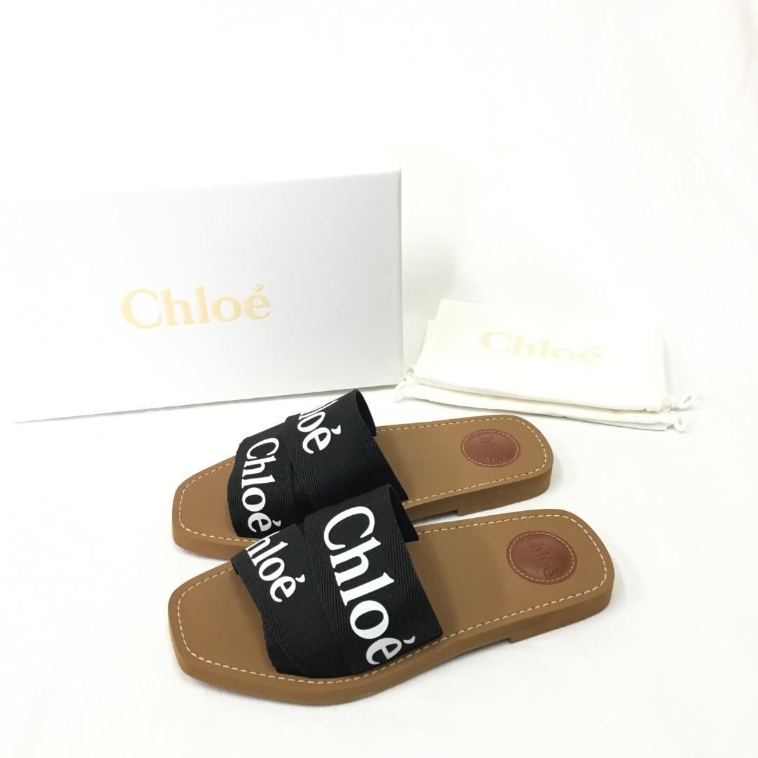 国内正規新品 新品【Chloe】WOODY ロゴ サンダル 36サイズ