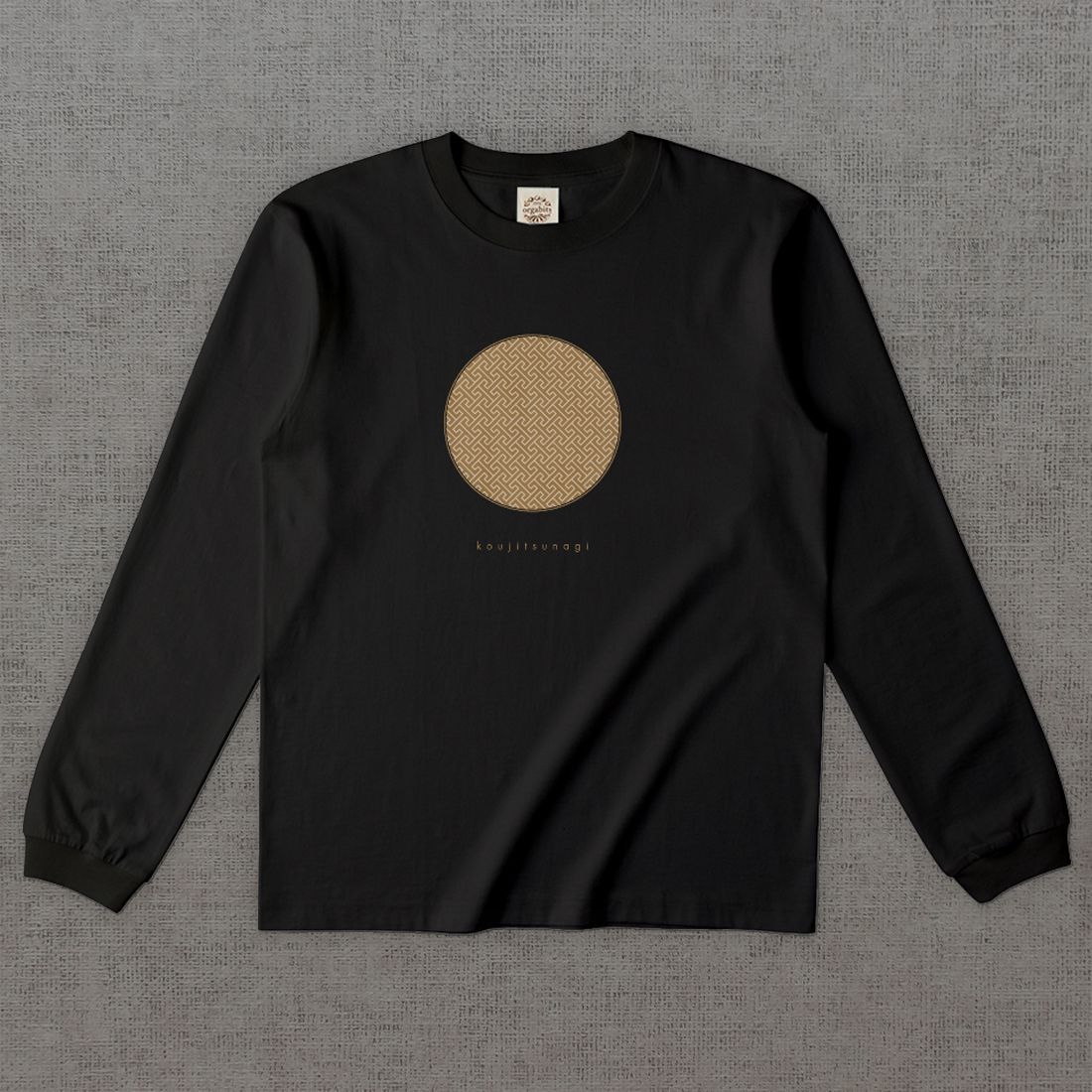 和柄長袖Tシャツ　工字繋ぎ -彩・円-［長袖］
