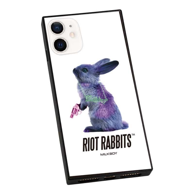 新品　iPhoneケース MILKBOY ミルクボーイ 【iPhone11 iPhoneXR】 スマホケース ガラスケース 背面ケース Riot Rabbits WH