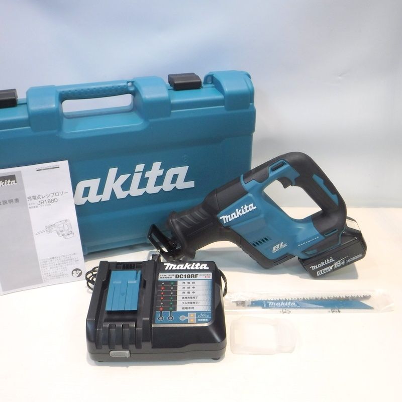 マキタ 充電式レシプロソー JR188DRG 美品18V 6.0Ah バッテリ1個 充電器 切断 makita △ DW1706 - メルカリ