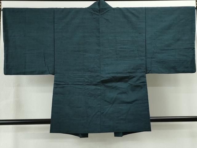 平和屋着物○男性 紬 アンサンブル 色無地 褐返色 正絹 逸品  