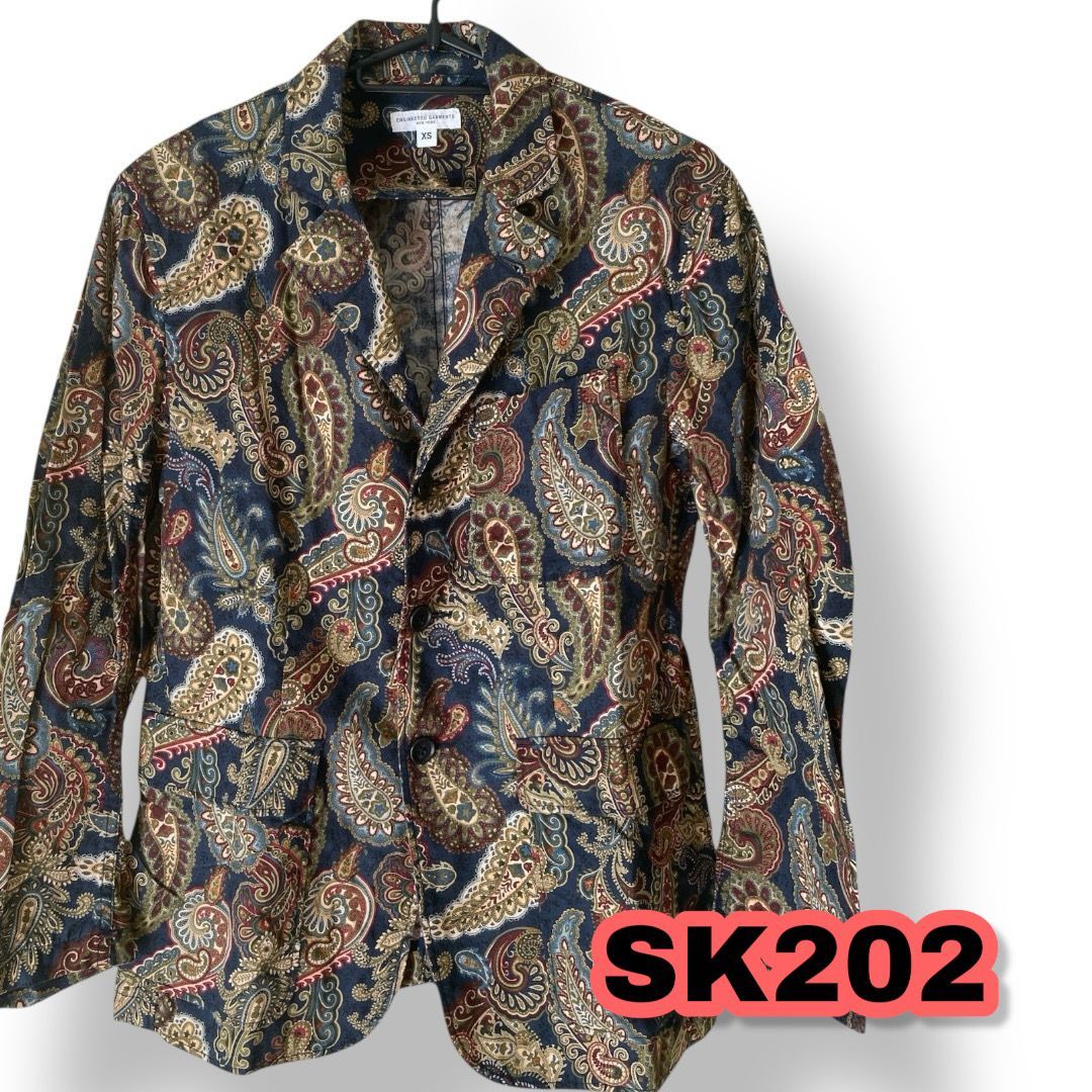 ENGINEERED GARMENTS エンジニアド ガーメンツ ペイズリー柄 ベイカージャケット マルチカラー色 XSサイズ メンズジャケット 管理SK202