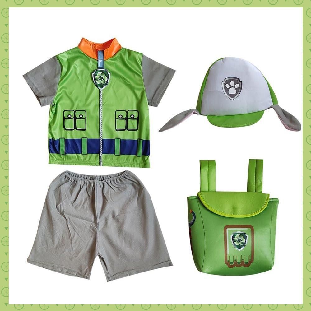 【新着商品】チェイス(Chase) 幼稚園コスプレ 子供 仮装 ハロウィン ハロウィン マーシャル（Marshall）ラブル（Rubble）ロッキー（Rocky）ズーマ（Zuma）パウパトロールココスチューム服 4点セッ