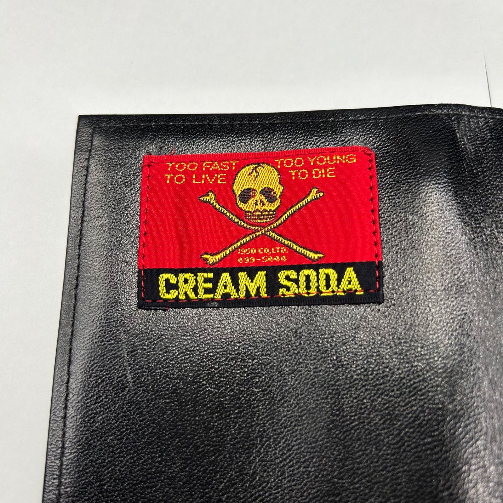 クリームソーダ スカル刺繍 長財布 黒 CREAM SODA 当時物 - メルカリ