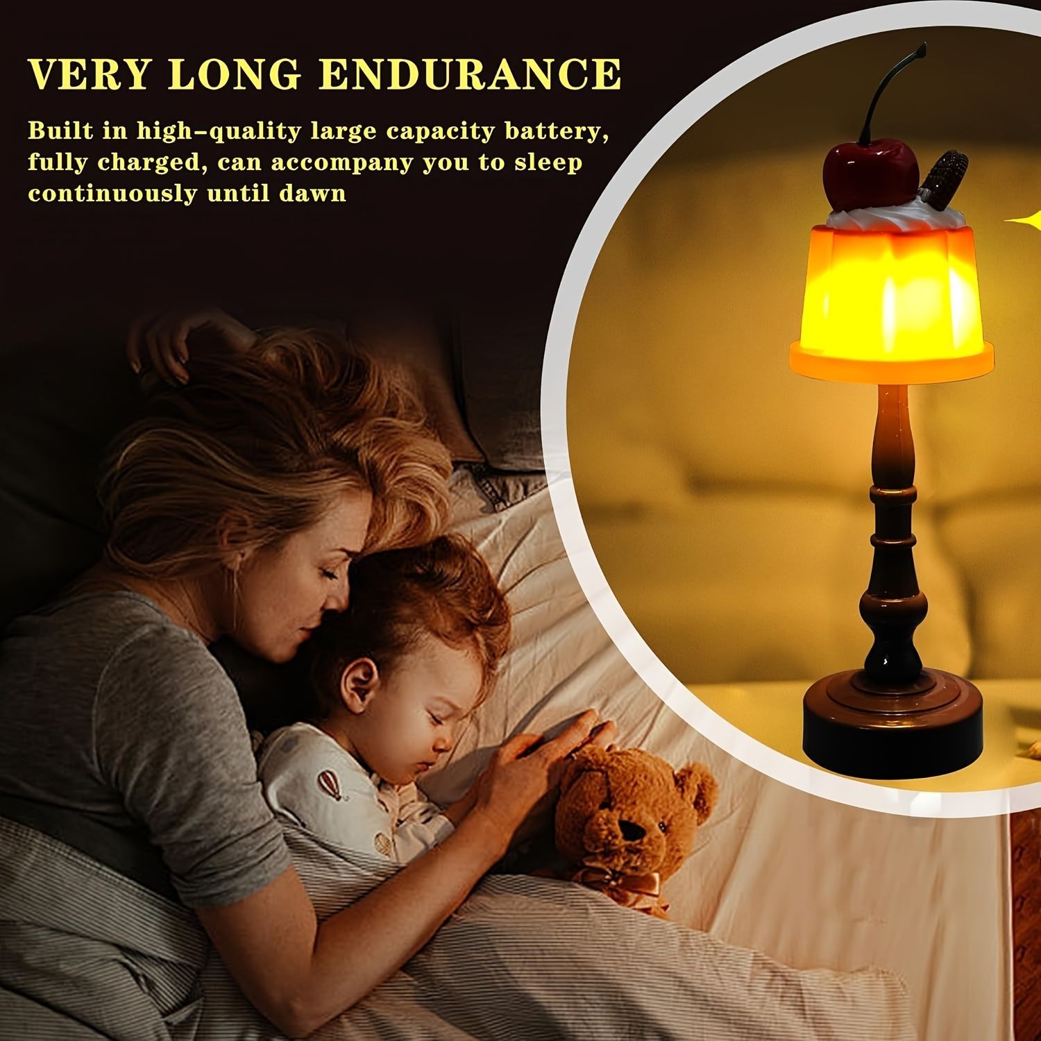 ナイトライト ベッドサイドランプ 卓上ライト オブジェ プリン ぷりん 間接照明 インテリア 寝室 授乳ライト テーブルライト テーブルランプ オシャレ ギフト プレゼント 誕生日 贈り物 プラスチック NEXPOTALLINN_EU