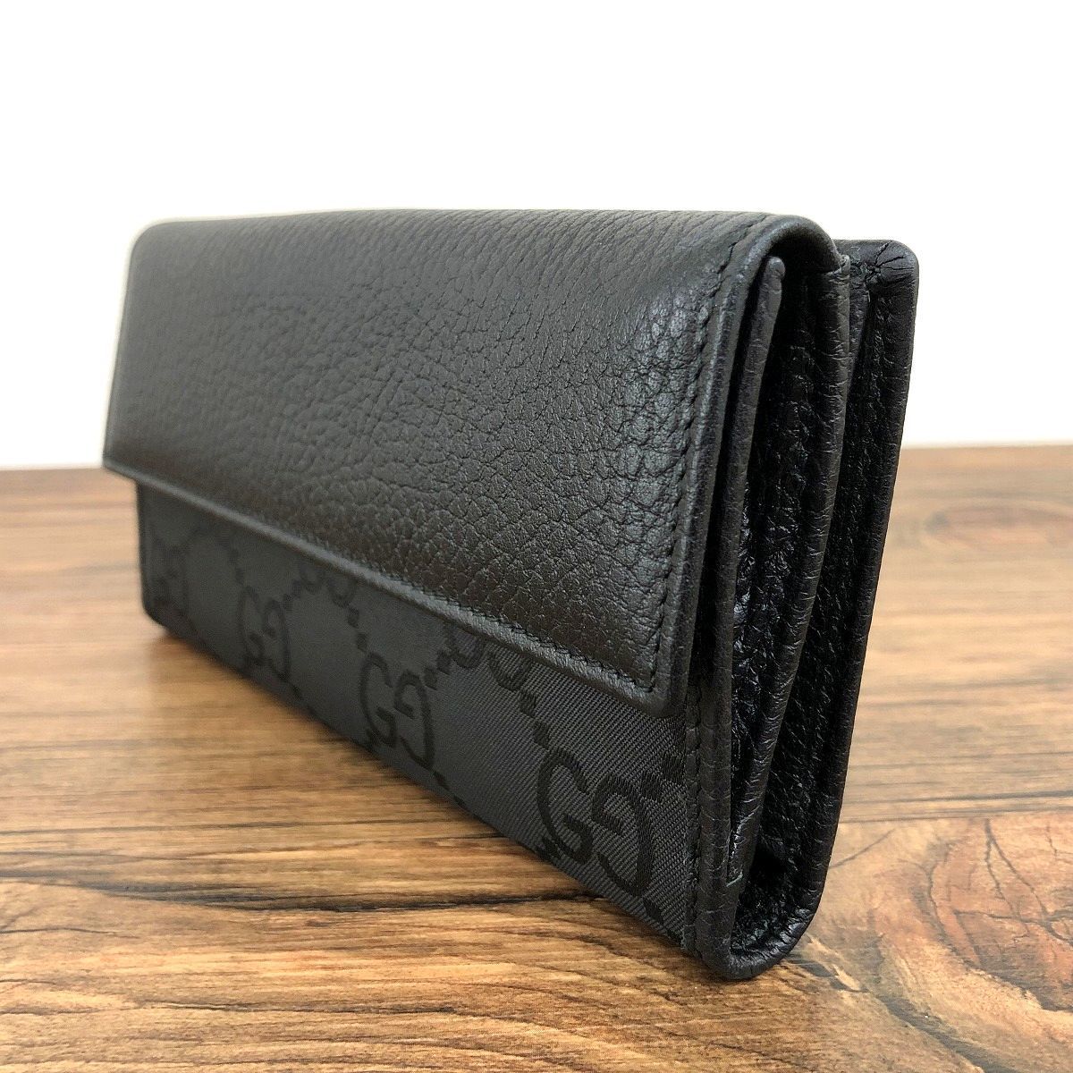 未使用品 GUCCI 長財布 128223 ブラック 47-