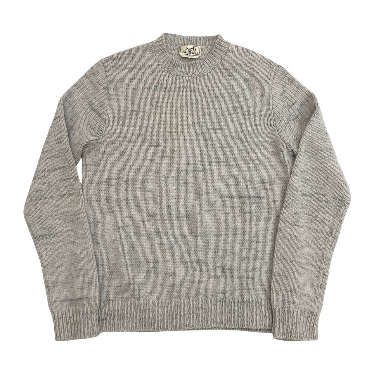 極 美品 希少品 HERMES エルメス カシミヤ セーター リブ ニット 