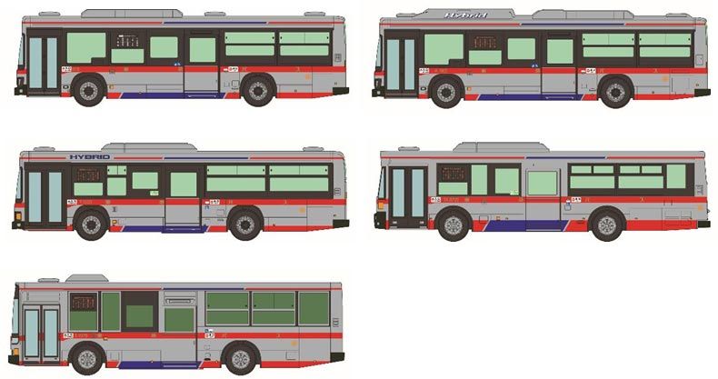 ザ バスコレクション ありがとう東急トランセ 東急バス受託車5台セット