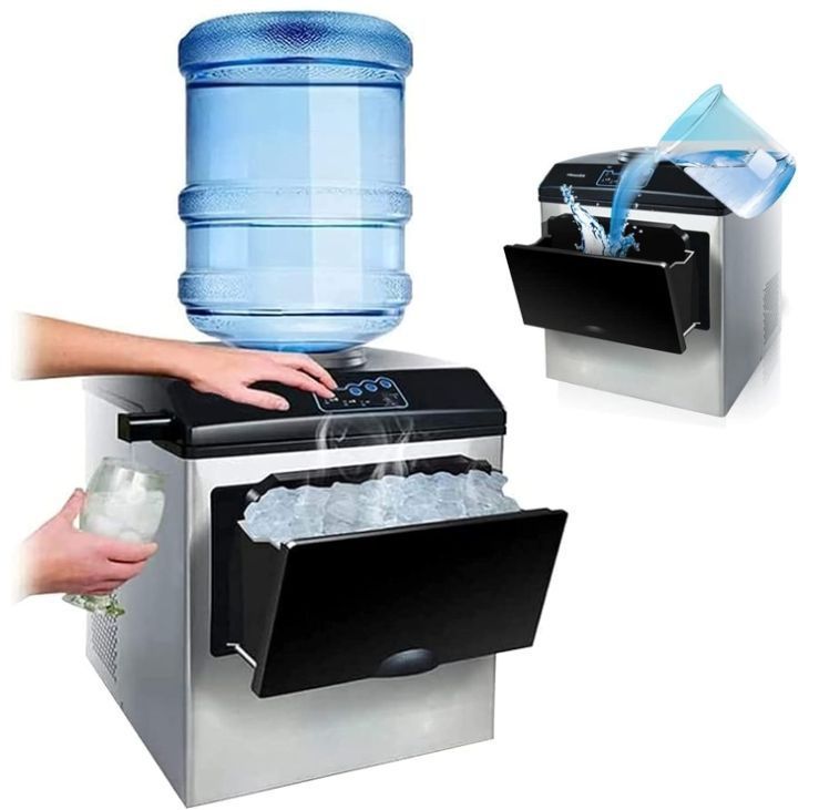 全自動高速製氷機 家庭用 業務用 製氷機 卓上型 毎日の出力25kg パイプラインなしの高速製氷機 静かなデザイン ポータブル 簡単操作 家