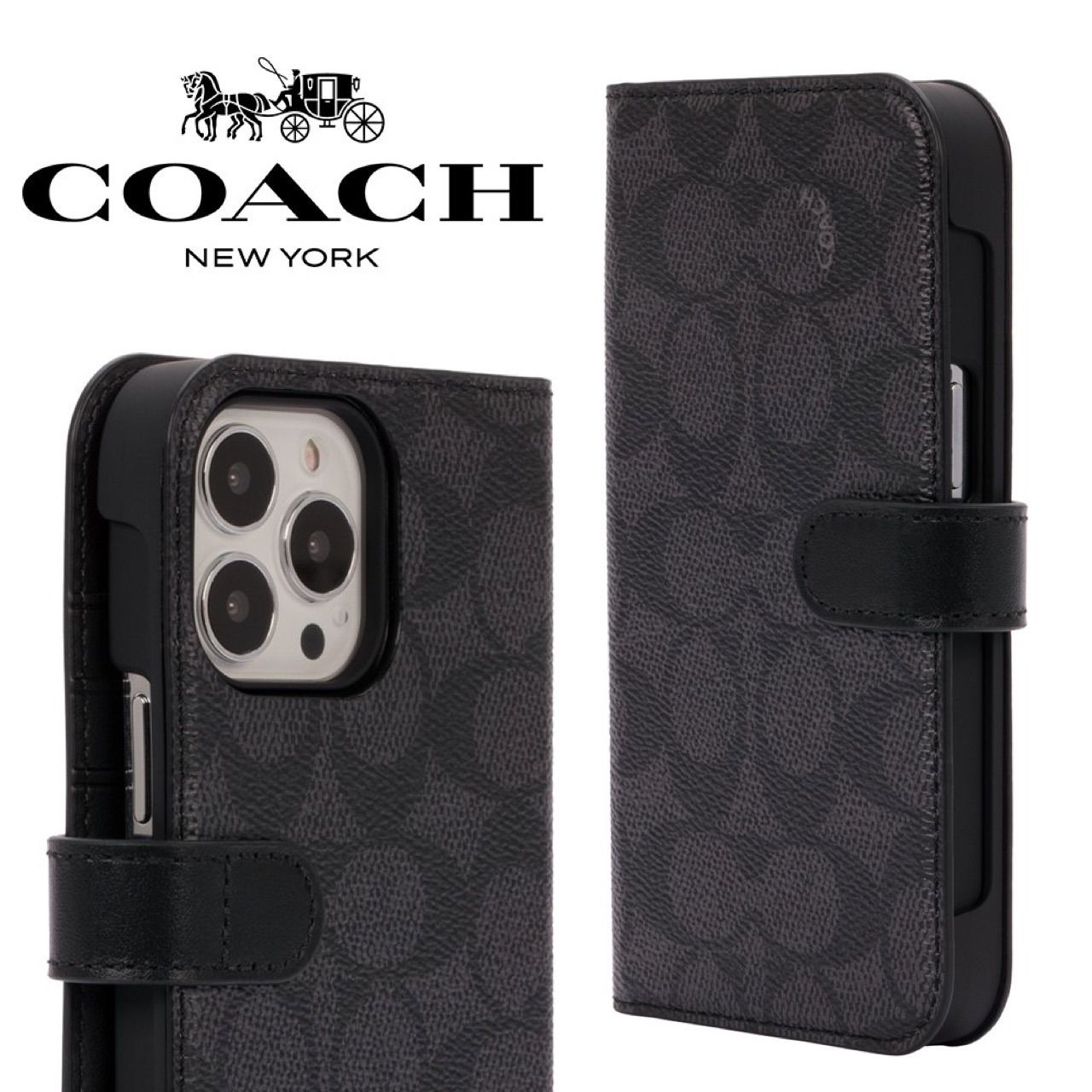 ハイクオリティハイクオリティ新品 COACH IPhone11 手帳型カバー