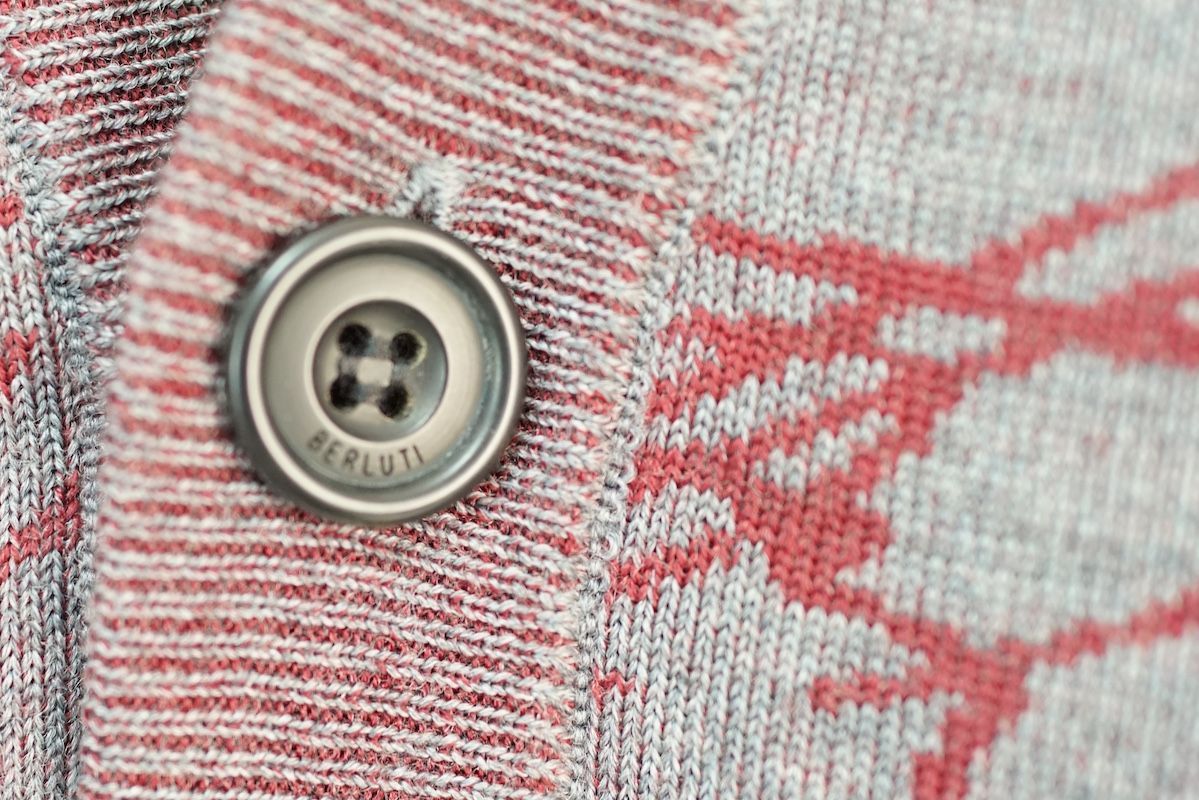 BERLUTI カレッジ スクリット カーディガン 24SS BERLUTI ベルルッティ カレッジ スクリット カリグラフィ