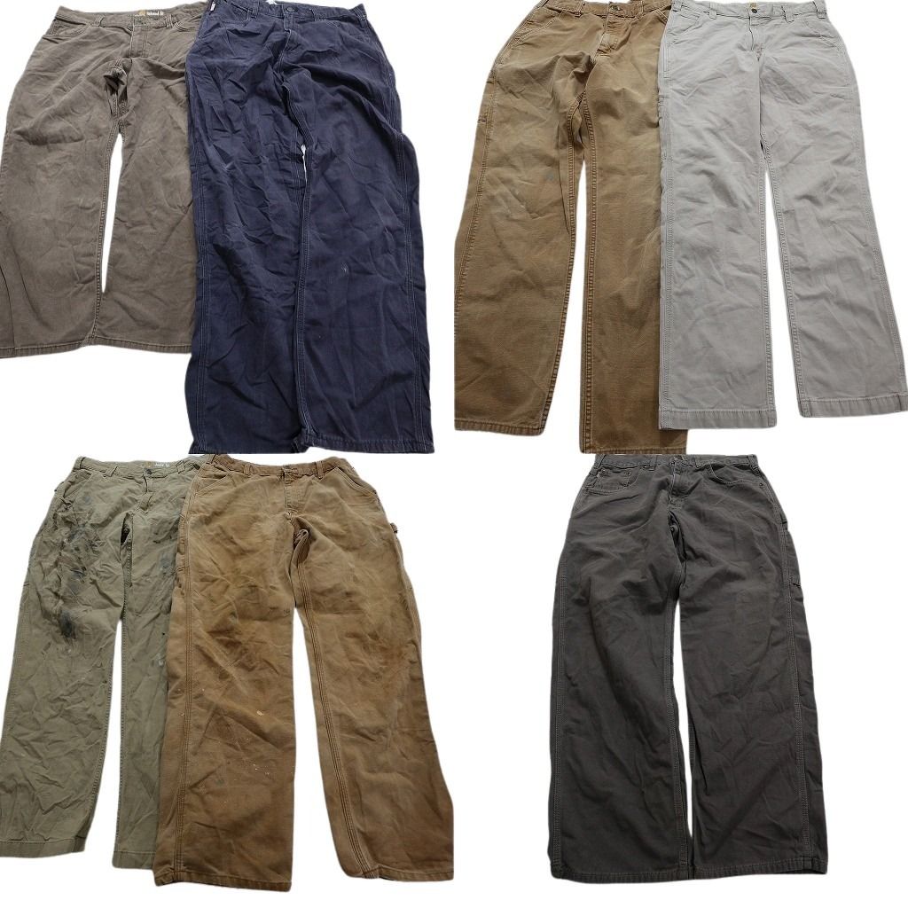 古着卸 カーハート Carhartt パンツ 7枚セット メンズ 34 |35 |36 ワークパンツ フェード 古着 NA5418