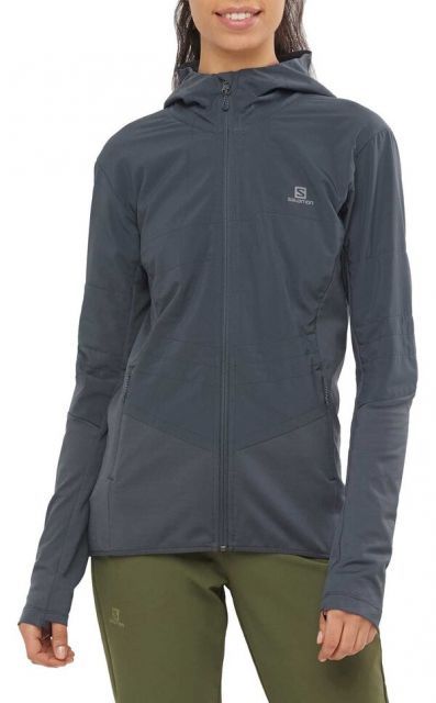 【送料無料】 サロモン レディース ジャケット・ブルゾン アウター Salomon Women's Outline All Sea Hybrid Midlayer Jacket Ebony