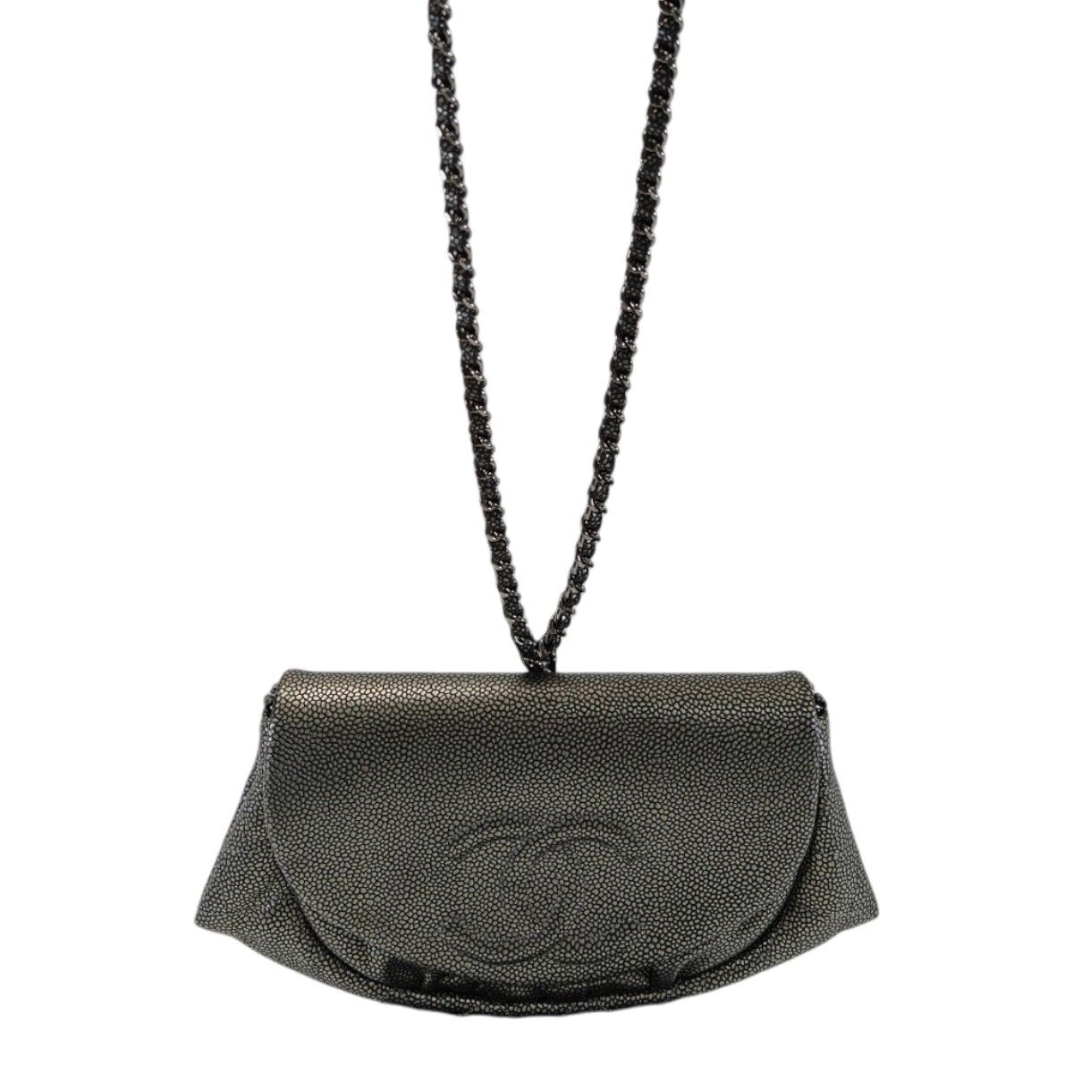 CHANEL ハーフムーン チェーンウォレット 財布 ブラック 9646 シャネル CHANEL ハーフムーン チェーンウォレット 財布 ソフト