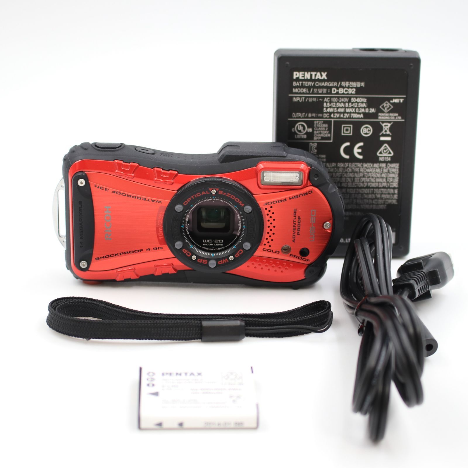 【中古品】RICOH 防水デジタルカメラ RICOH WG-20 ホワイト 防水10m耐ショック1.5m耐 (中古品) RICOH 防水デジタルカメラ RICOH WG-20 ホワイト 防水10m耐ショック1.5