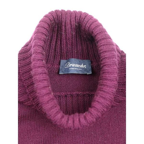 ドルモア Drumohr 8ゲージ クルーネックニット 46 パープル Drumohr