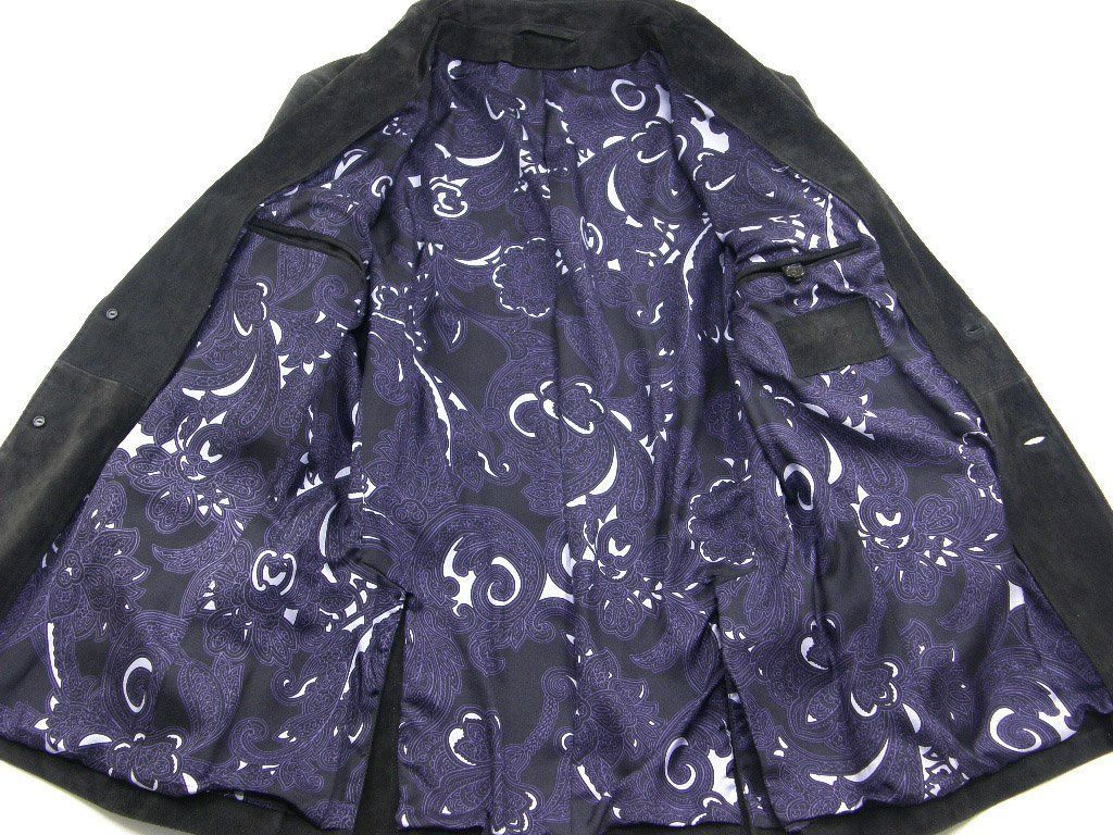 ブリオーニ　Brioni カーフレザー　スエード　テーラードジャケット 50. Brioni（ブリオーニ）テーラードジャケット グレー サイズ:50(XL