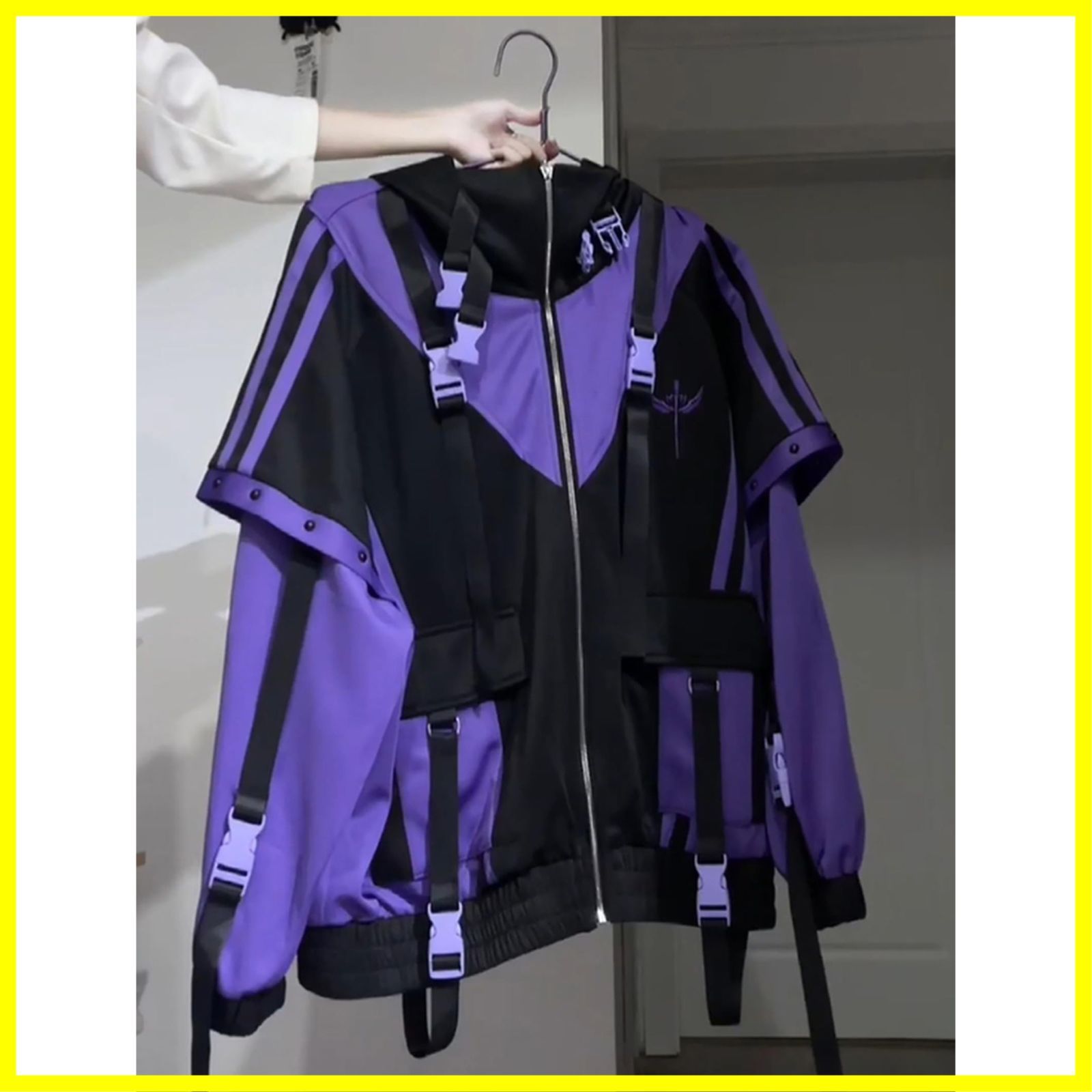 XHSUKADO] 地雷系 パーカー 機能服 サブカル系 ジップ