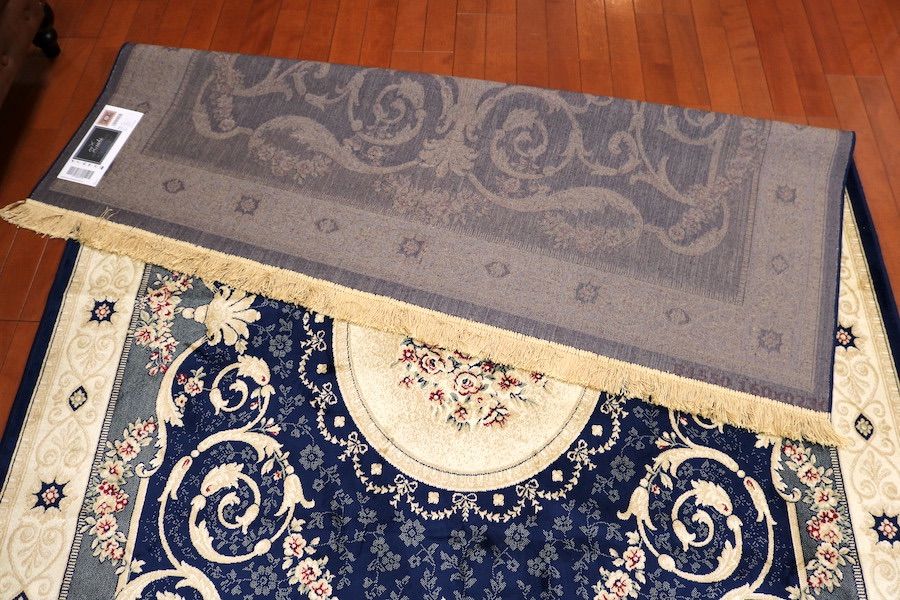 ペルシャ柄絨毯 160×230 新品未使用 ラグ カーペット ネイビー 訳あり ペルシャ柄絨毯 160×230 新品未使用 ラグ カーペット ネイビー
